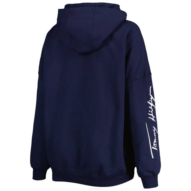 облекло Patriots Jersey tommy hilfiger тъмносиня becca пуловер с качулка с падащи рамене Жени T8TH2404