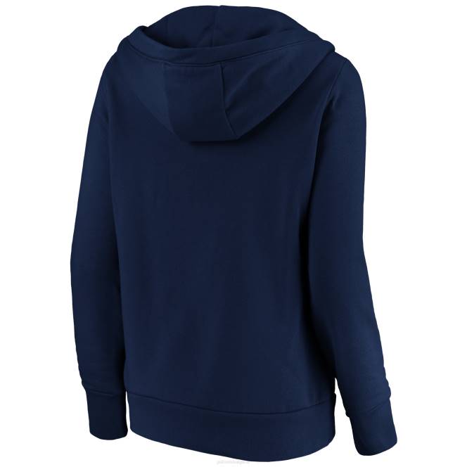 облекло Patriots Jersey пуловер с качулка с v-образно деколте с лого на първичния екип на фанатици Жени T8TH2463