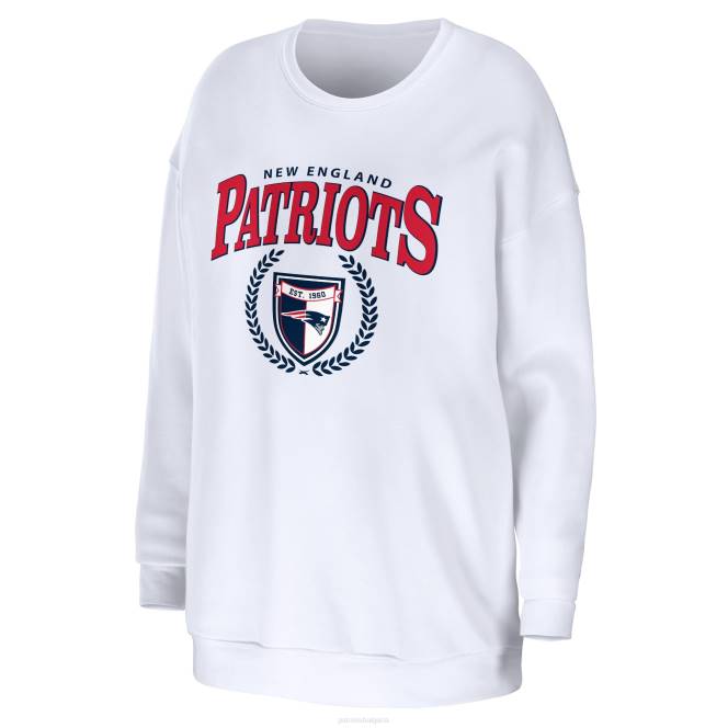 облекло Patriots Jersey wear by erin andrews бял пуловер с огромен размер Жени T8TH2380