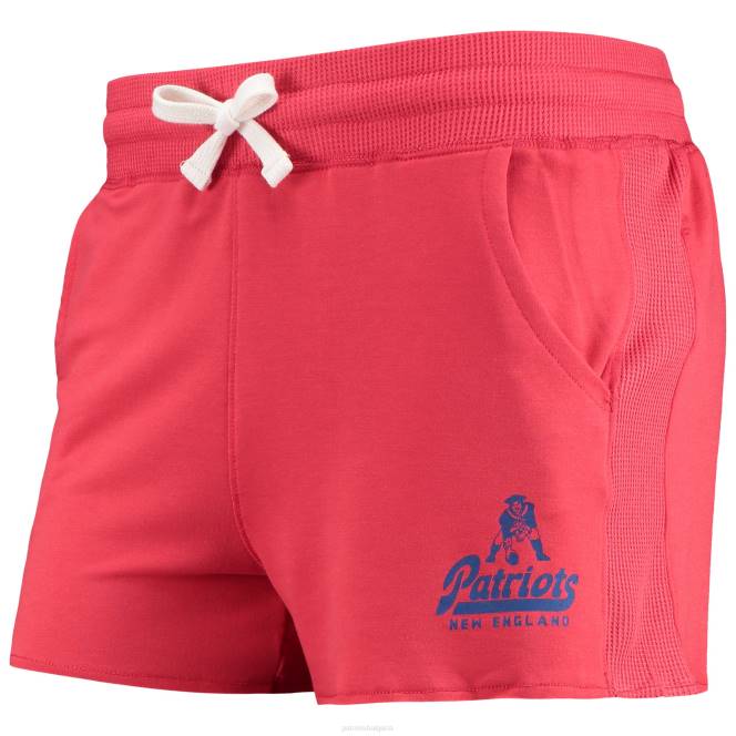 облекло Patriots Jersey junk food червени шорти от три смеси Жени T8TH2843