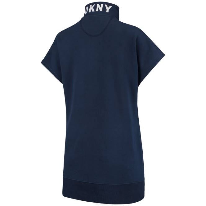 облекло Patriots Jersey dkny sport темносиня рокля с маратонки с четвърт цип naomi Жени T8TH2228