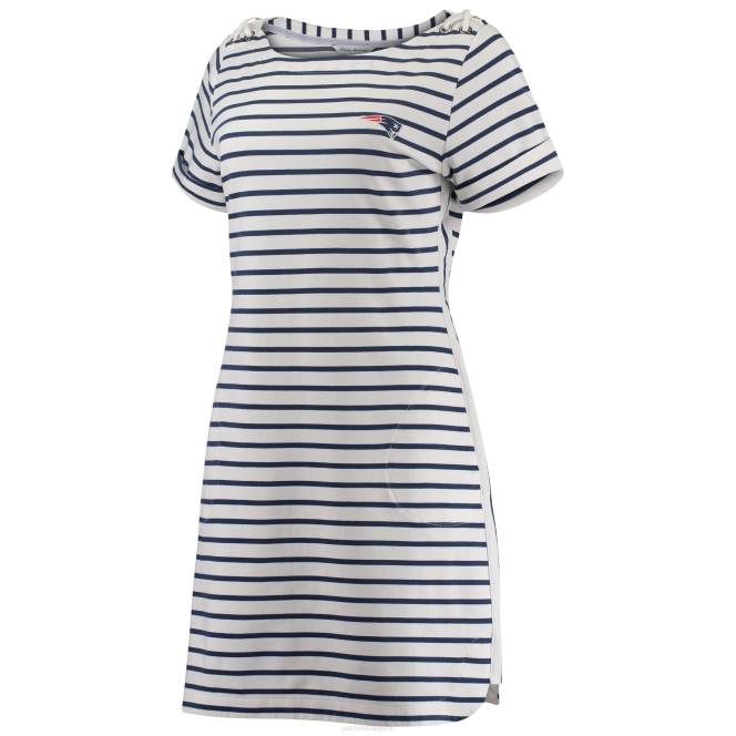 облекло Patriots Jersey tommy bahama бяло/тъмносиня тримесечна рокля jovanna на райета Жени T8TH2226