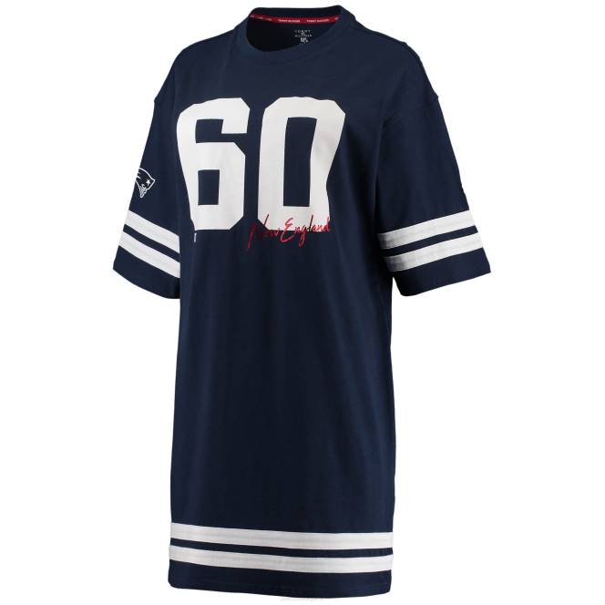 облекло Patriots Jersey tommy hilfiger тъмносиня клер рокля с половин ръкав Жени T8TH2227