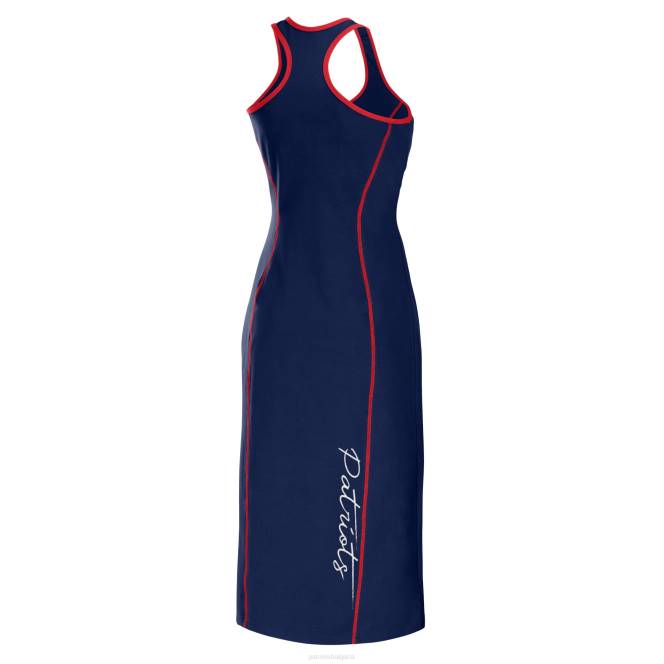 облекло Patriots Jersey wear by erin andrews тъмносиня миди рокля със състезателна облегалка Жени T8TH2221