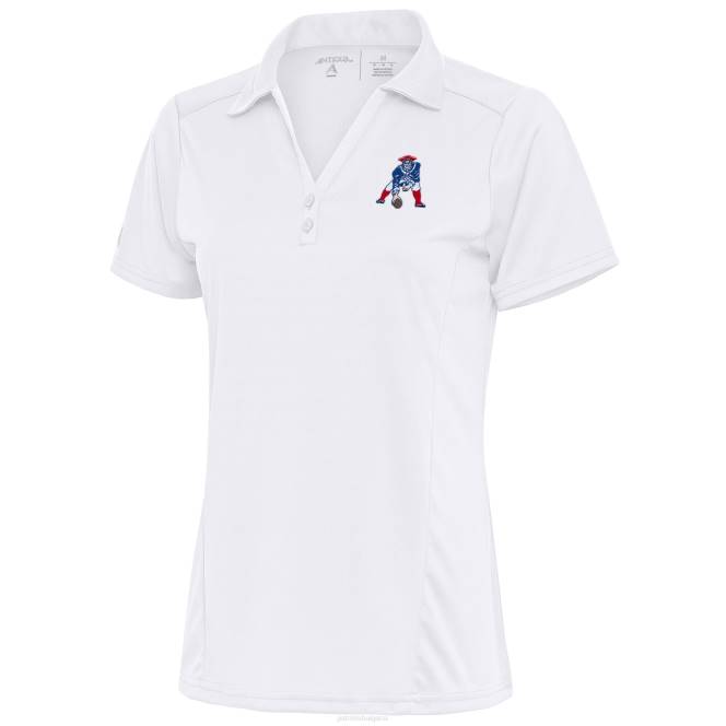 облекло Patriots Jersey antigua white throwback logo трибют поло Жени T8TH2549