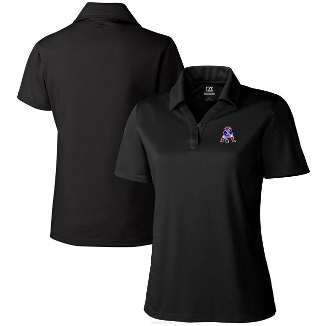 облекло Patriots Jersey cutter & buck black throwback лого жанр drytec текстурирано поло Жени T8TH2586