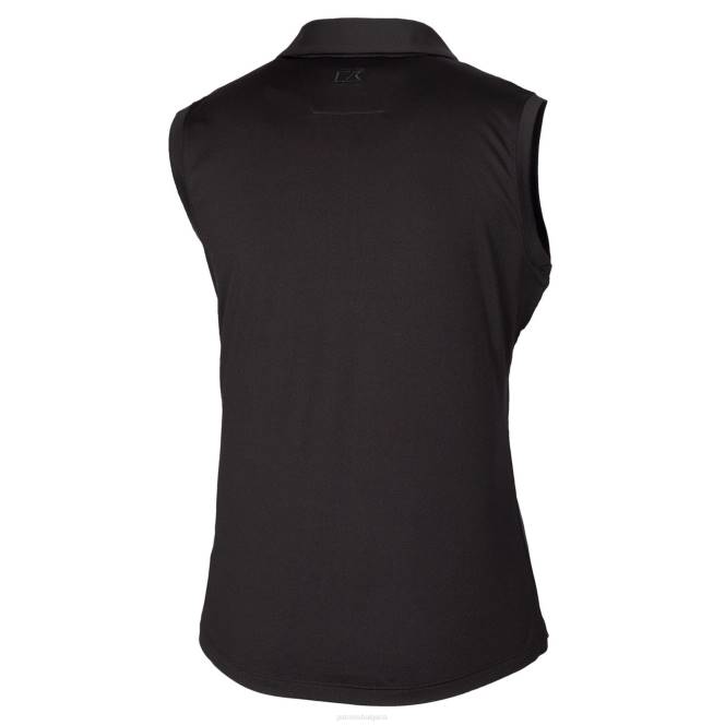 облекло Patriots Jersey cutter & buck black throwback logo forge еластично поло без ръкави Жени T8TH2583