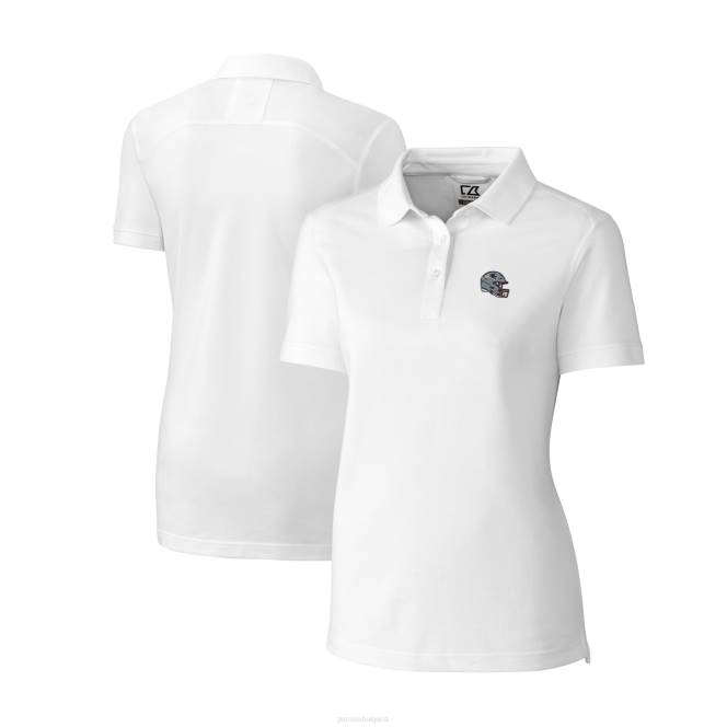 облекло Patriots Jersey cutter & buck бяла каска лого drytec предимство tri-blend pique polo Жени T8TH2508