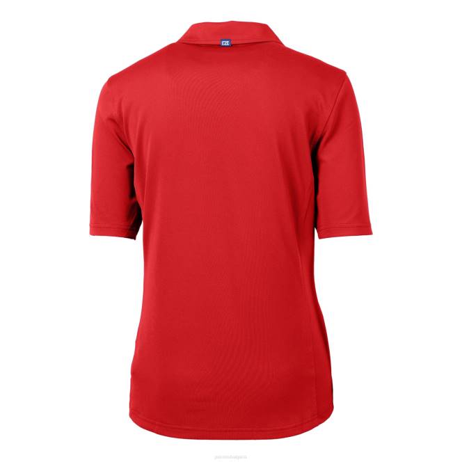 облекло Patriots Jersey cutter & buck червена каска лого drytec virtue eco pique рециклирано поло Жени T8TH2521