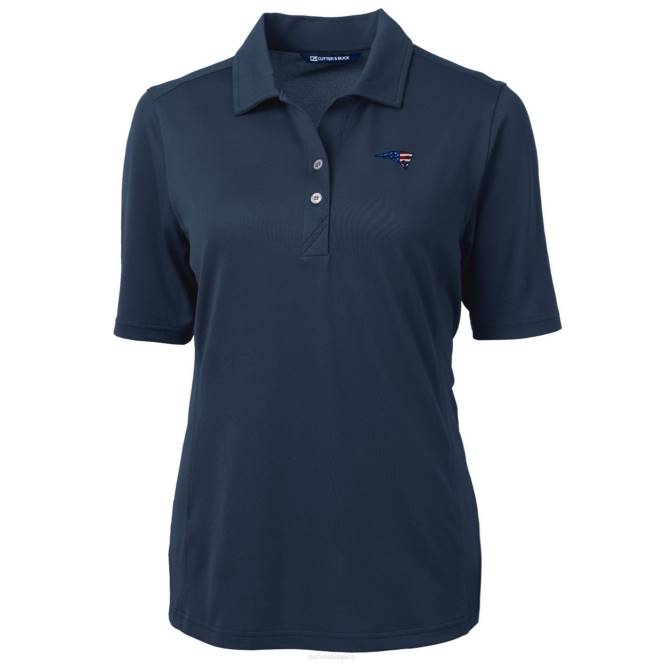 облекло Patriots Jersey cutter & buck navy americana virtue eco pique рециклирано поло Жени T8TH2576