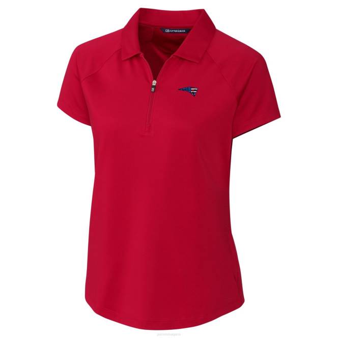 облекло Patriots Jersey cutter & buck red americana logo forge stretch polo Жени T8TH2621