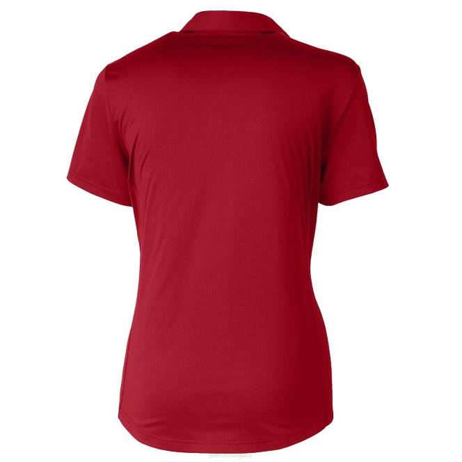 облекло Patriots Jersey cutter & buck red prospect текстурирано еластично поло Жени T8TH2555