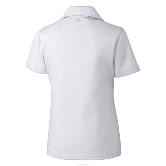 облекло Patriots Jersey cutter & buck white throwback лого жанр drytec текстурирано поло Жени T8TH2587