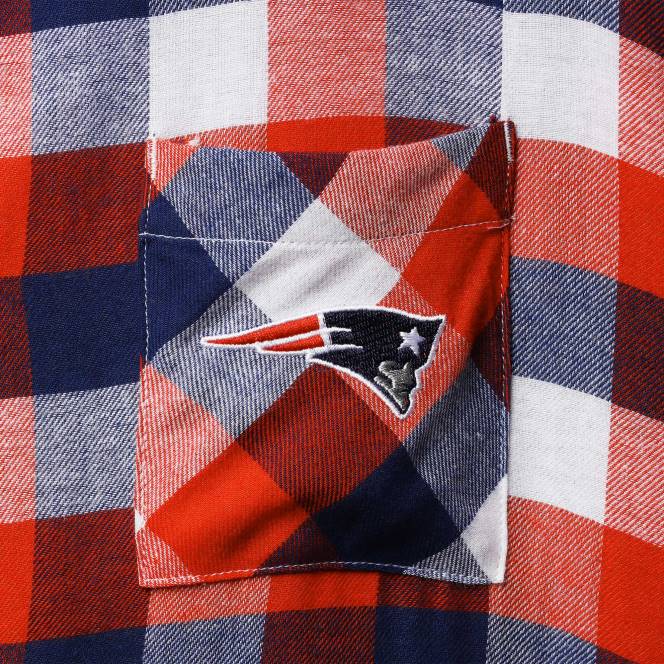 облекло Patriots Jersey концептуална спортна тъмносиня/червена фланелена нощница с големи размери Жени T8TH2814