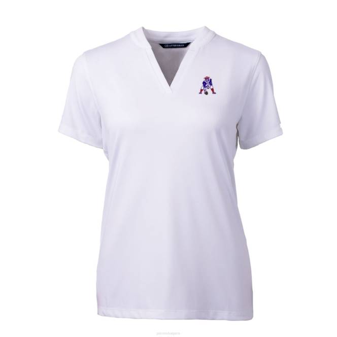 облекло Patriots Jersey cutter & buck white throwback logo forge blade v-neck polo Жени T8TH2839