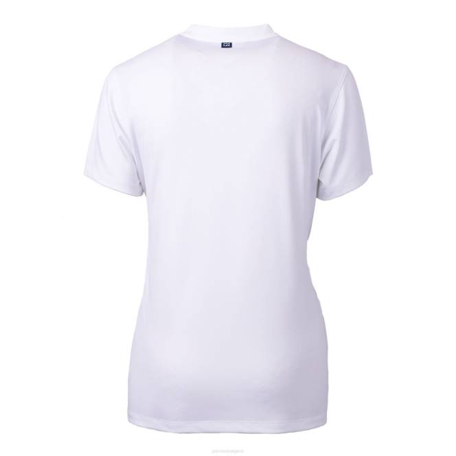 облекло Patriots Jersey cutter & buck white throwback logo forge blade v-neck polo Жени T8TH2839