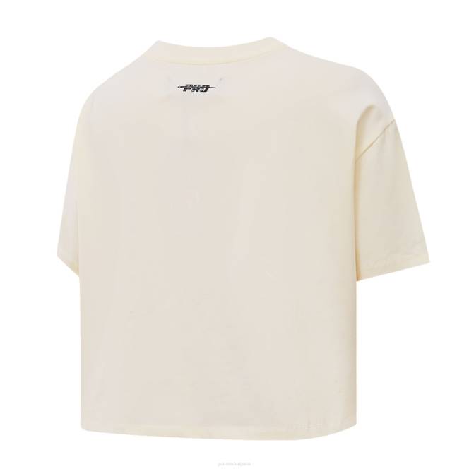 облекло Patriots Jersey професионална стандартна кремава ретро класическа изрязана тениска с кутии Жени T8TH2655