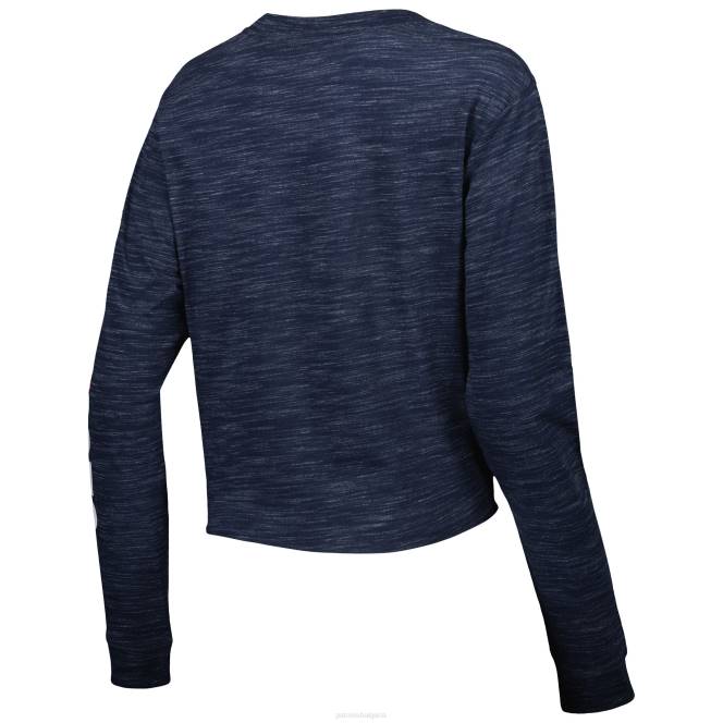 облекло Patriots Jersey тъмносиня тениска с дълъг ръкав от нова ера Жени T8TH2731