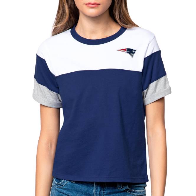 облекло Patriots Jersey antigua бяла/тъмносин флип тениска Жени T8TH2828