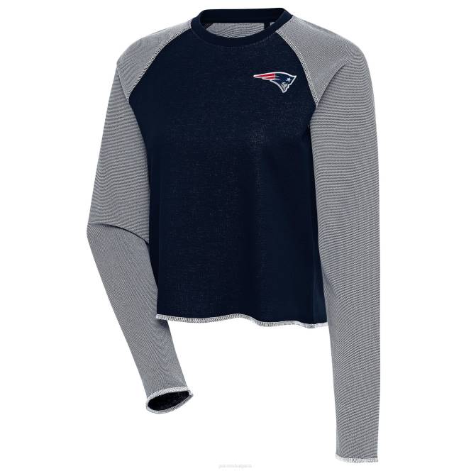 облекло Patriots Jersey тениска с дълъг ръкав antigua navy/white play Жени T8TH2822