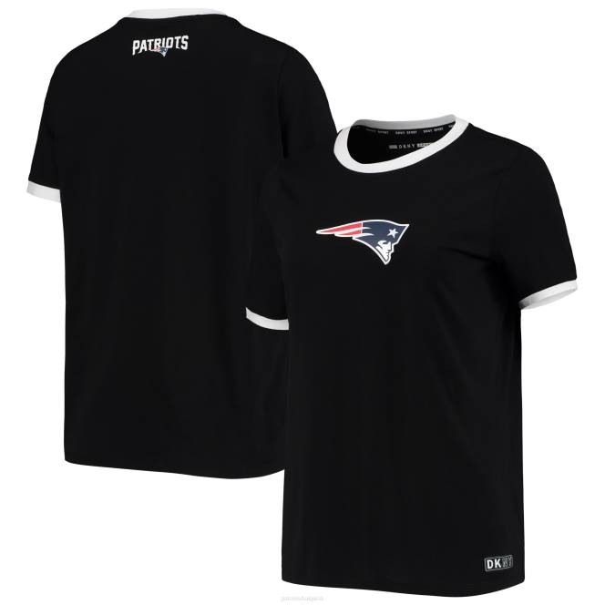 облекло Patriots Jersey dkny sport черна тениска Charlotte от три смеси Жени T8TH2800