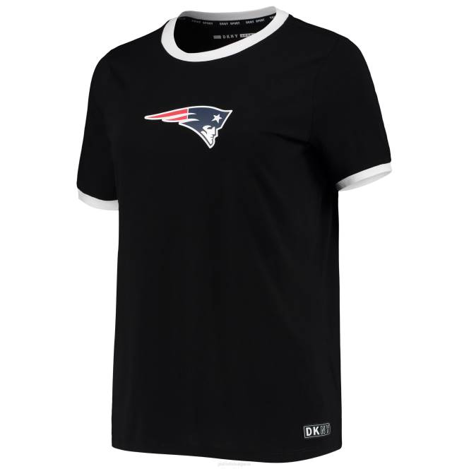 облекло Patriots Jersey dkny sport черна тениска Charlotte от три смеси Жени T8TH2800