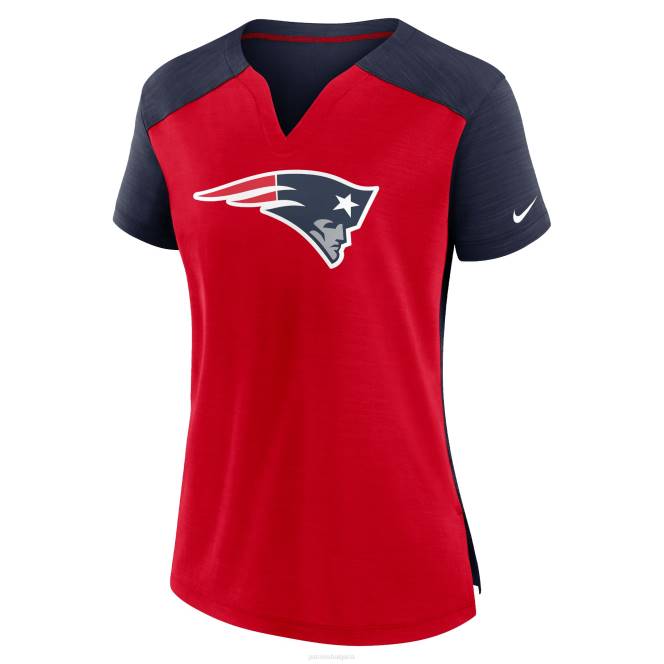 облекло Patriots Jersey nike червена/темносиня тениска с вдлъбнатина над врата Жени T8TH2647