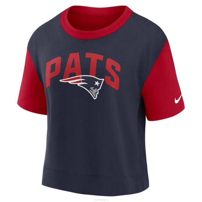 облекло Patriots Jersey модна тениска с висок ханш nike червен/темносин Жени T8TH2665