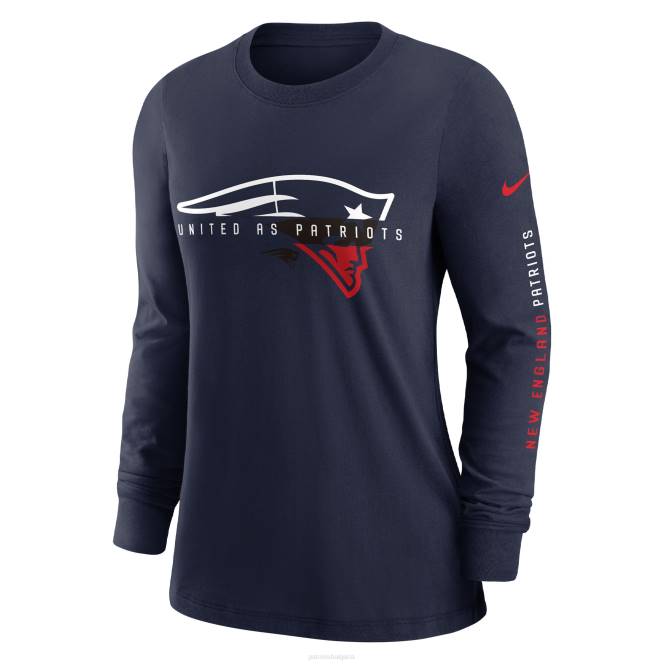 облекло Patriots Jersey тениска с дълъг ръкав nike синьо Жени T8TH2730