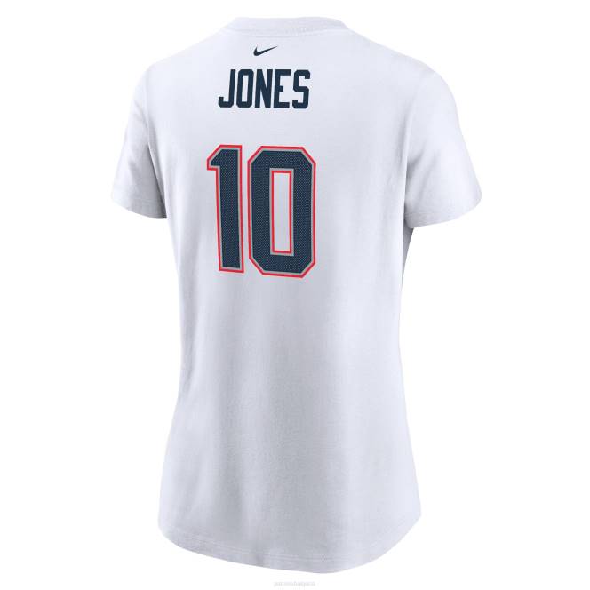 облекло Patriots Jersey Тениска с име и номер на nike mac jones white player Жени T8TH2792