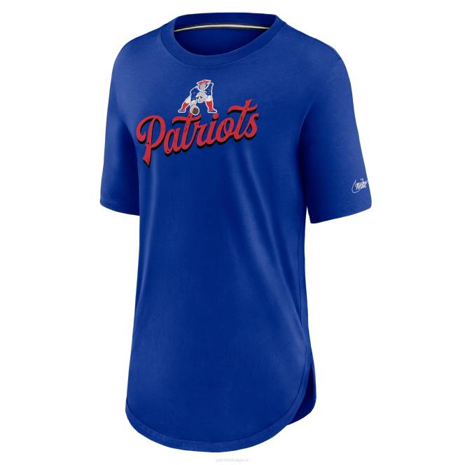 облекло Patriots Jersey Уикенд тениска от три смеси с историческо лого на nike royal Жени T8TH2729