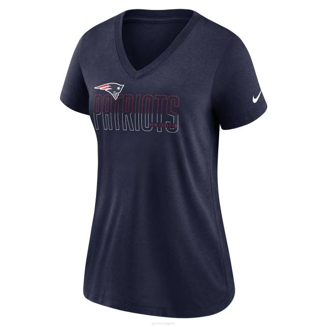облекло Patriots Jersey nike тениска с v-образно деколте с тройна комбинация от три цвята Жени T8TH2684