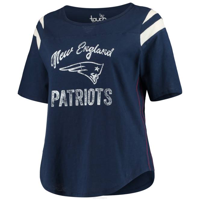 облекло Patriots Jersey touchdown тениска с половин ръкав с извивка на допир в синьо Жени T8TH2710