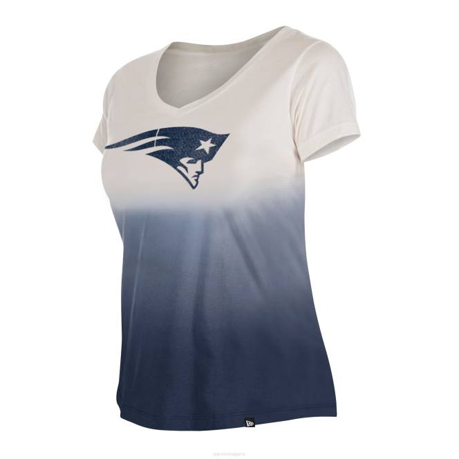 облекло Patriots Jersey тениска с v-образно деколте от нова ера в тъмносин цвят Жени T8TH2636
