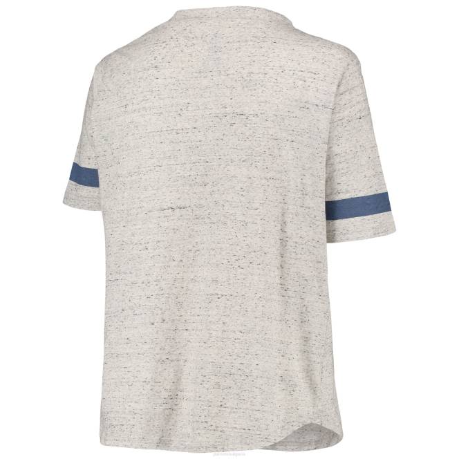 облекло Patriots Jersey сива тениска с голям размер и v-образно деколте Жени T8TH2685