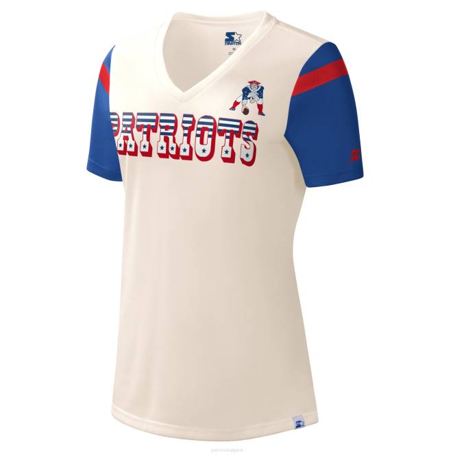 облекло Patriots Jersey стартов крем тениска с v-образно деколте Жени T8TH2700
