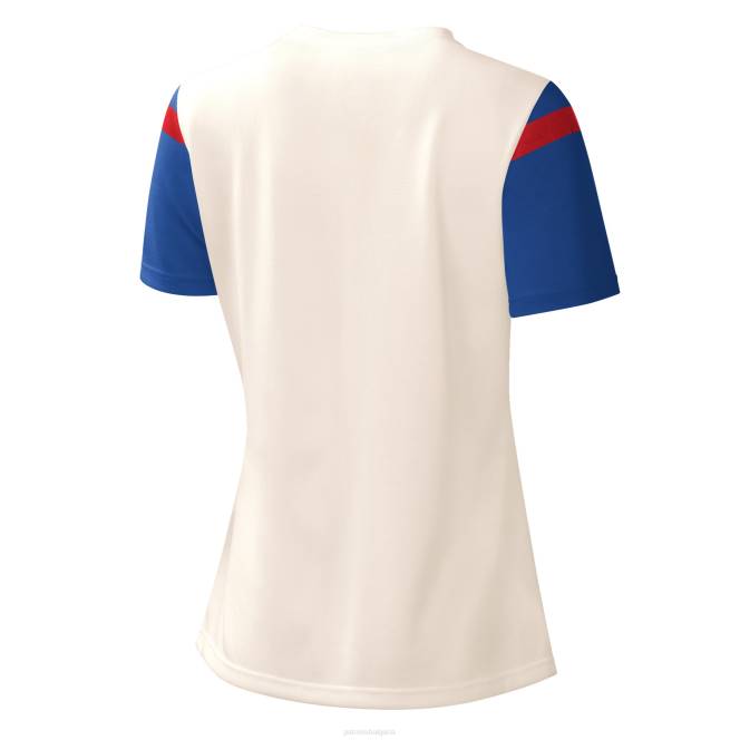 облекло Patriots Jersey стартов крем тениска с v-образно деколте Жени T8TH2700