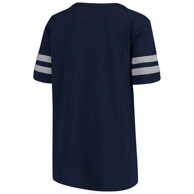 облекло Patriots Jersey докоснете тъмносиня тениска с v-образно деколте Жени T8TH2760