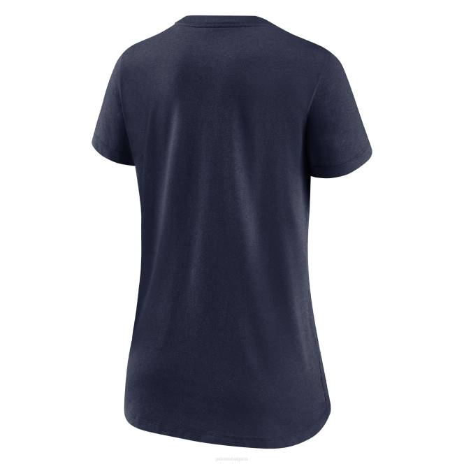 облекло Patriots Jersey Тениска с v-образно деколте от тройна смес от колекцията на nike navy Жени T8TH2747