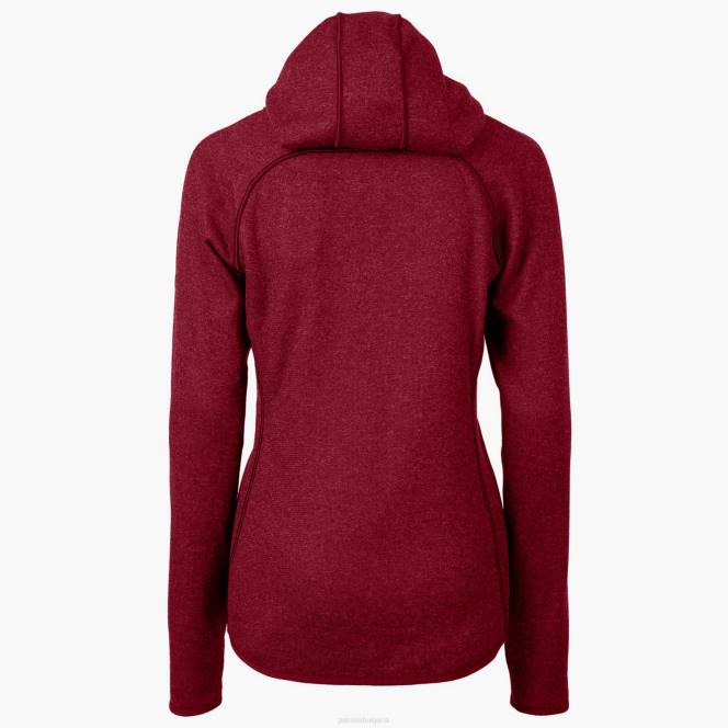 облекло Patriots Jersey яке с червен грот с цял цип и червено платно Жени T8TH1023