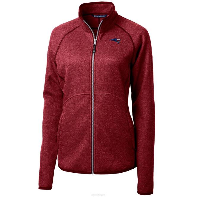 облекло Patriots Jersey пуловер от трикотажно поларено яке с пълен цип Жени T8TH1045