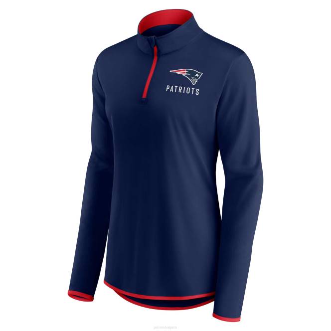 облекло Patriots Jersey фанатици, маркови тъмносини, които си заслужават горнището с четвърт цип Жени T8TH825