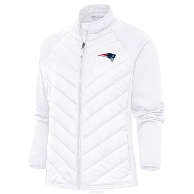 облекло Patriots Jersey антигуа бяло яке с пълен цип Жени T8TH841