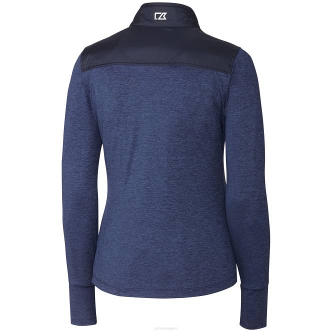 облекло Patriots Jersey cutter & buck морско американско стелт яке с пълен цип Жени T8TH1034