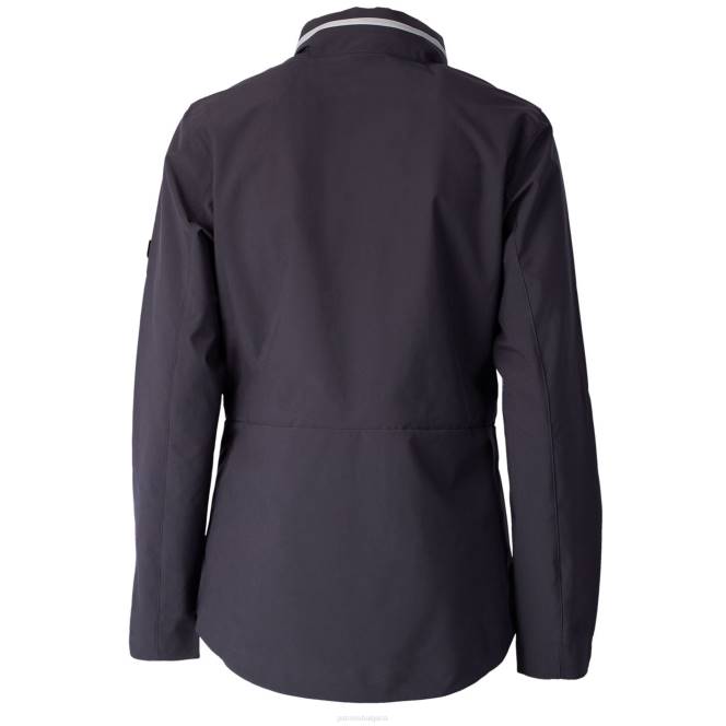 облекло Patriots Jersey cutter & buck черно дъждовно яке с лого и пълен цип Жени T8TH1099