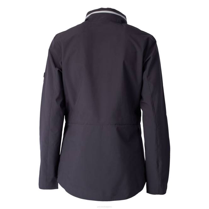 облекло Patriots Jersey cutter & buck графитена каска лого пара водоотблъскващо разтегливо яке за дъжд с пълен цип Жени T8TH871