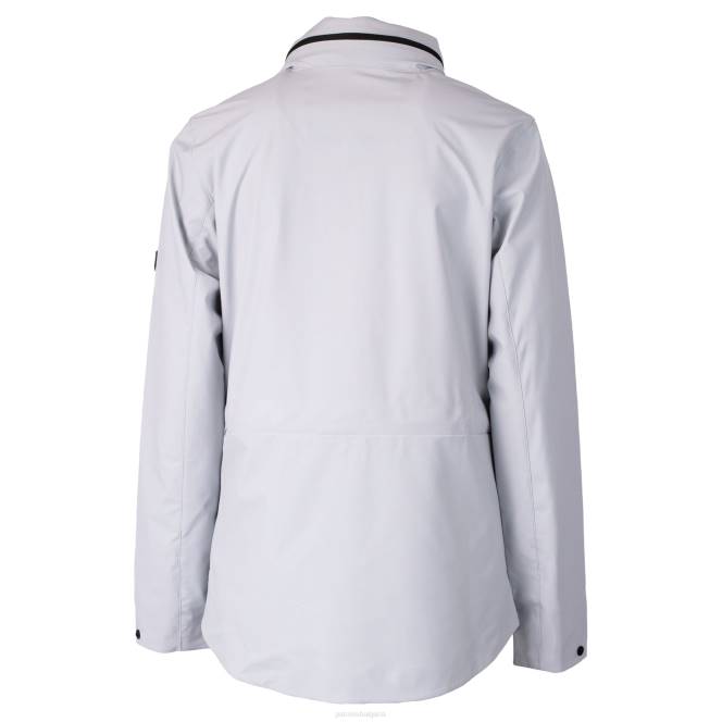 облекло Patriots Jersey cutter & buck сив шлем с лого пара водоотблъскващо еластично яке за дъжд с пълен цип Жени T8TH872