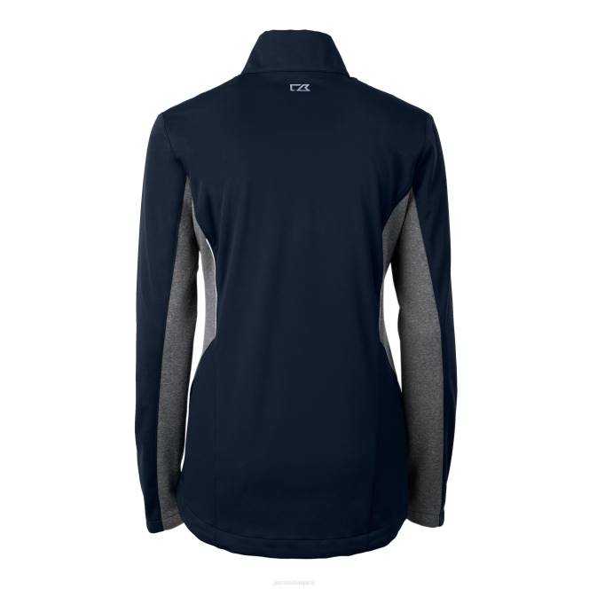 облекло Patriots Jersey cutter & buck тъмносиня каска лого навигация меко яке с пълен цип Жени T8TH890