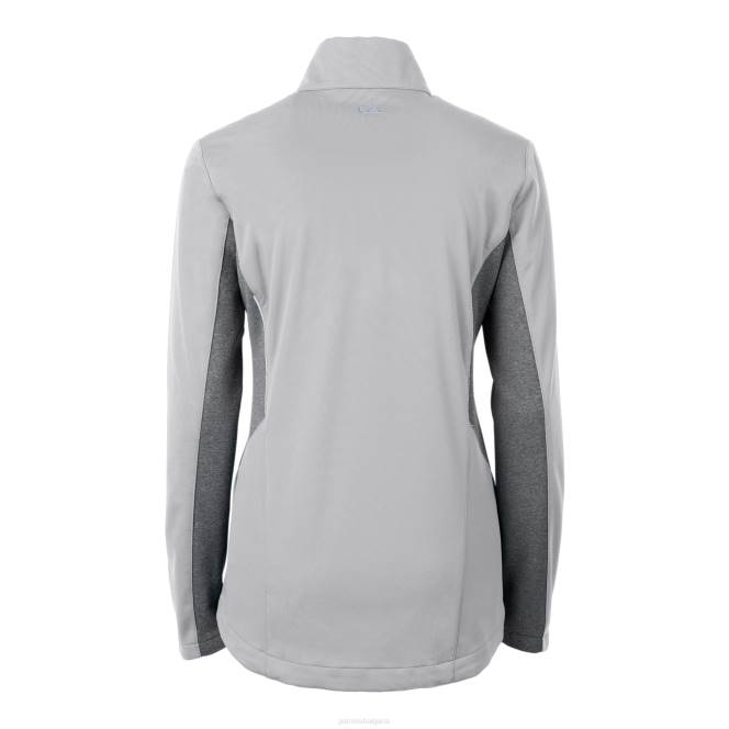 облекло Patriots Jersey cutter & buck хедър сива каска лого навигация софтшел яке с пълен цип Жени T8TH919