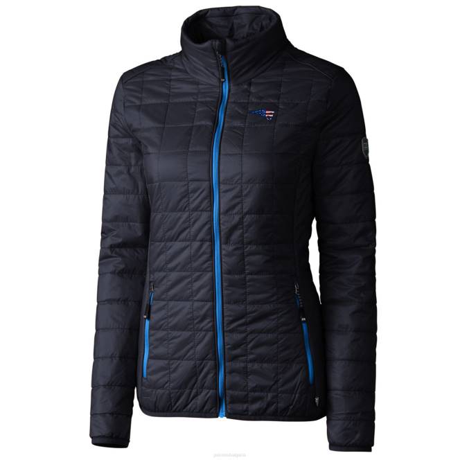 облекло Patriots Jersey cutter & buck тъмносиньо дъждовно яке с пълни ципове Жени T8TH927